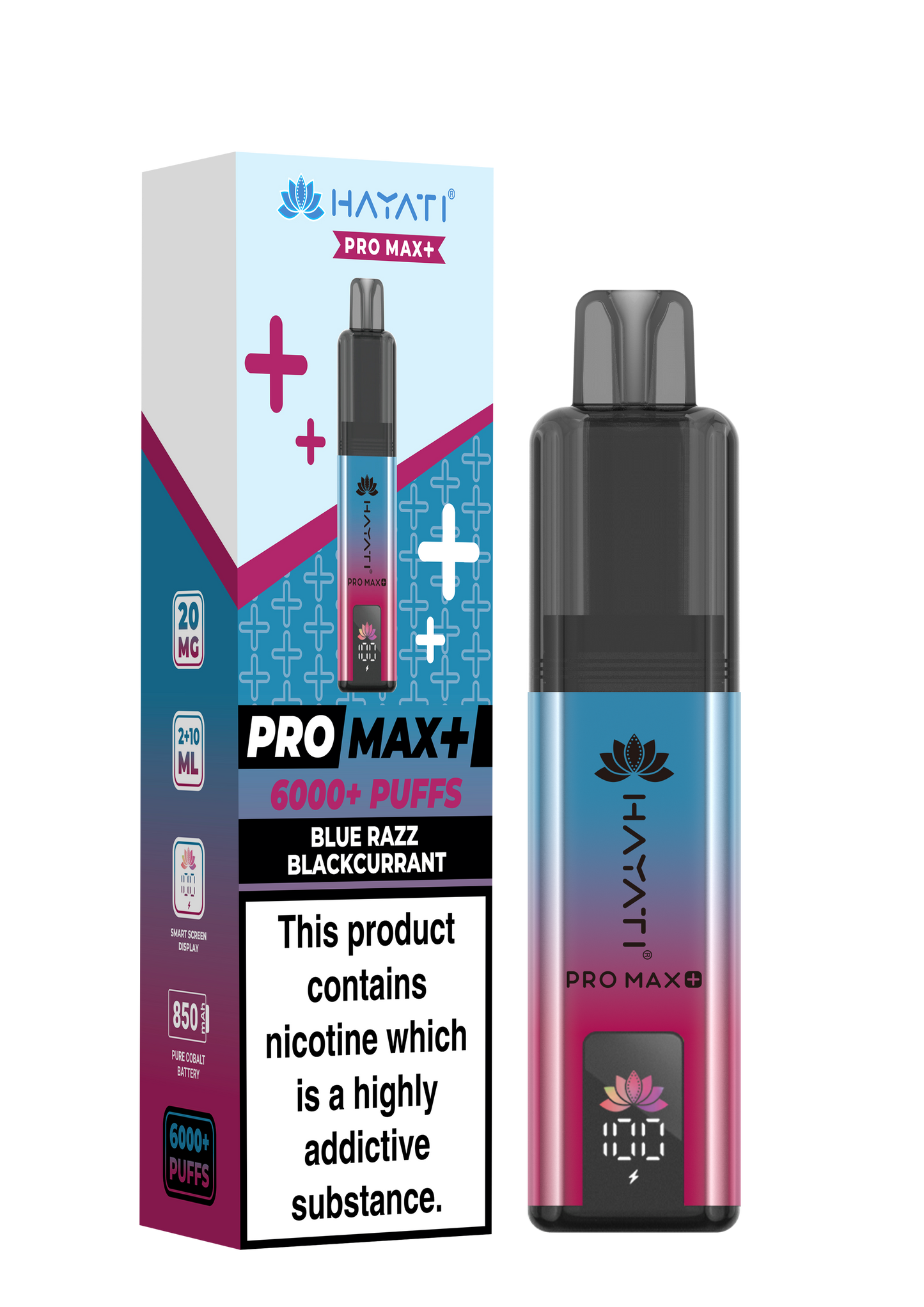 HAYATI PRO MAX PLUS KIT BLUE RAZZ BLACKCURRANT 6000+Puffs
