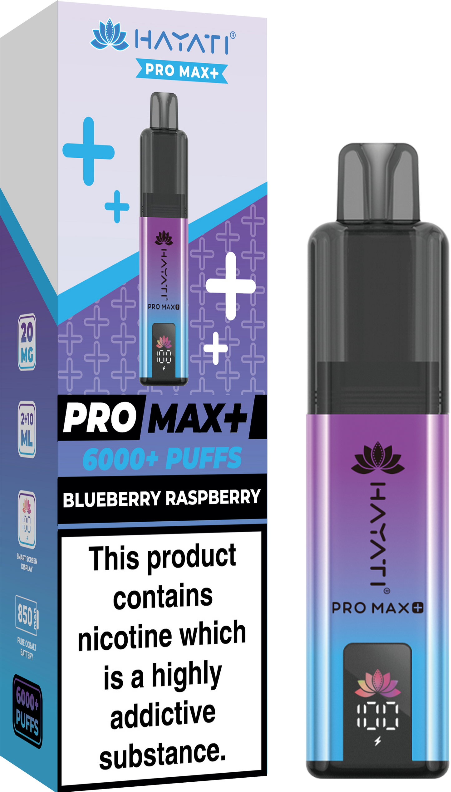 HAYATI PRO MAX PLUS KIT BLUEBERRY RASPBERRY 6000+Puffs