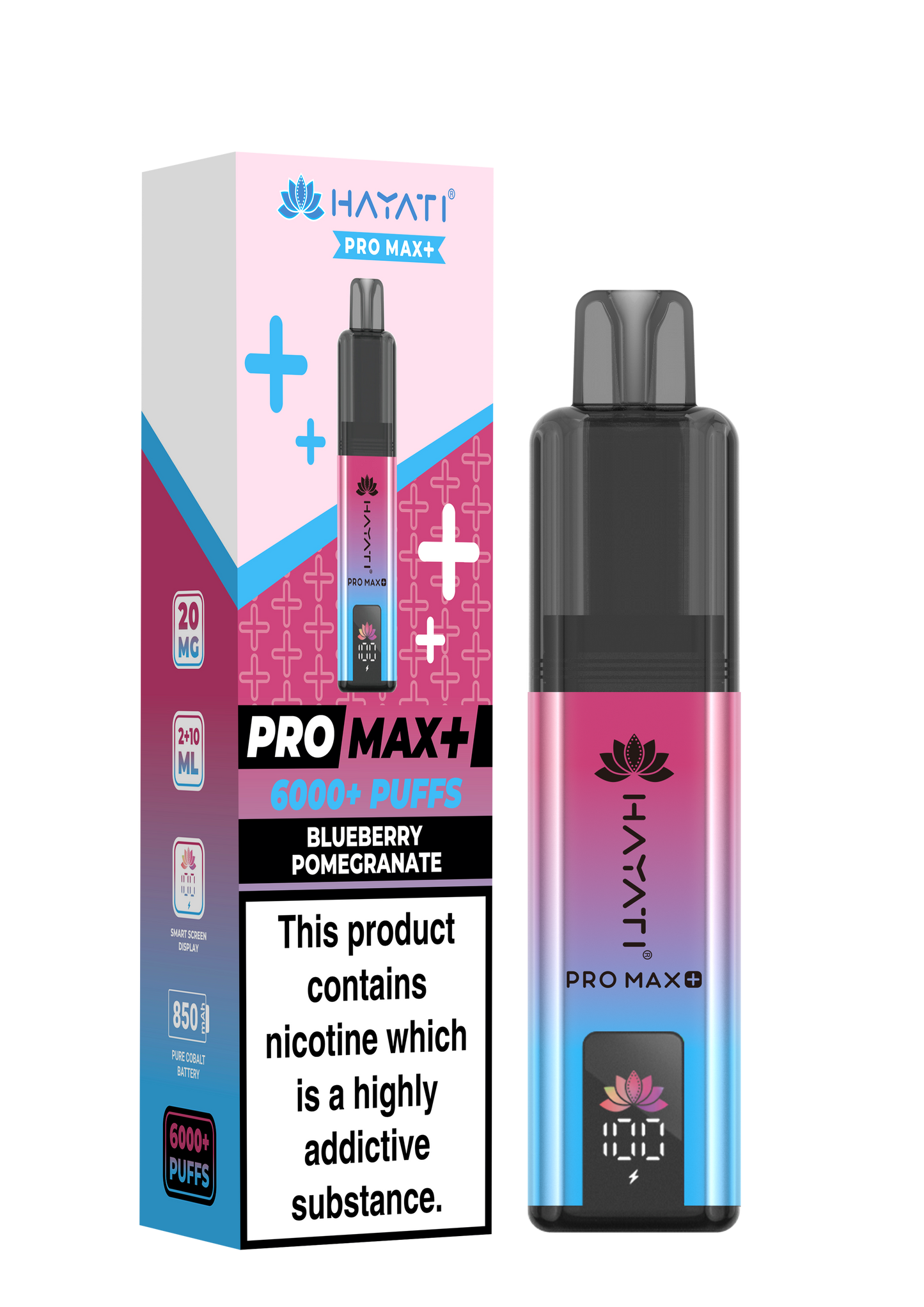 HAYATI PRO MAX PLUS KIT BLUEBERRY POMEGRANATE 6000+Puffs