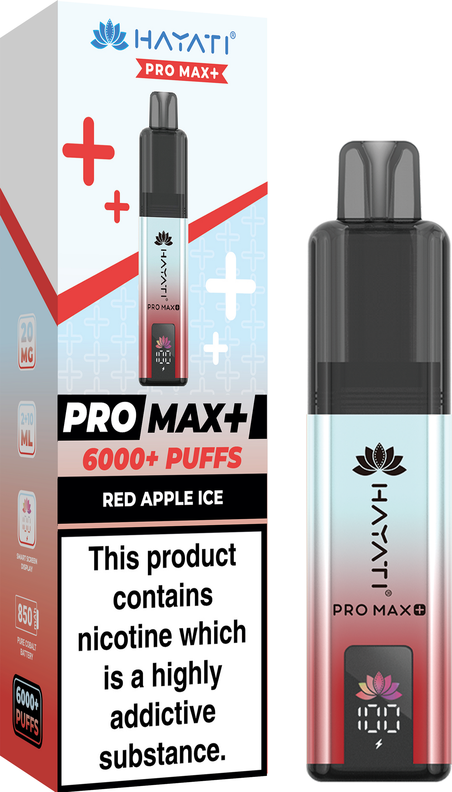 HAYATI PRO MAX PLUS KIT RED APPLE ICE 6000+Puffs