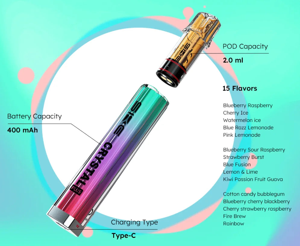 SKE CRYSTAL PLUS 600 POD KIT - LEMON & LIME