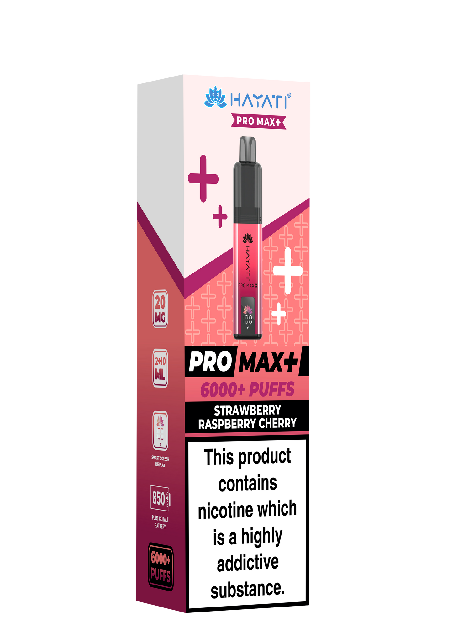 HAYATI PRO MAX PLUS KIT STRAWBERRY RASPBERRY CHERRY 6000+Puffs