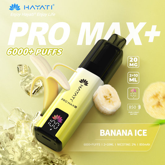 HAYATI PRO MAX PLUS KIT BANANA ICE 6000+Puffs