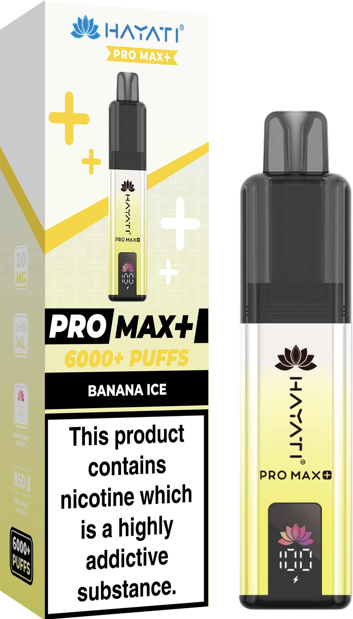 HAYATI PRO MAX PLUS KIT BANANA ICE 6000+Puffs
