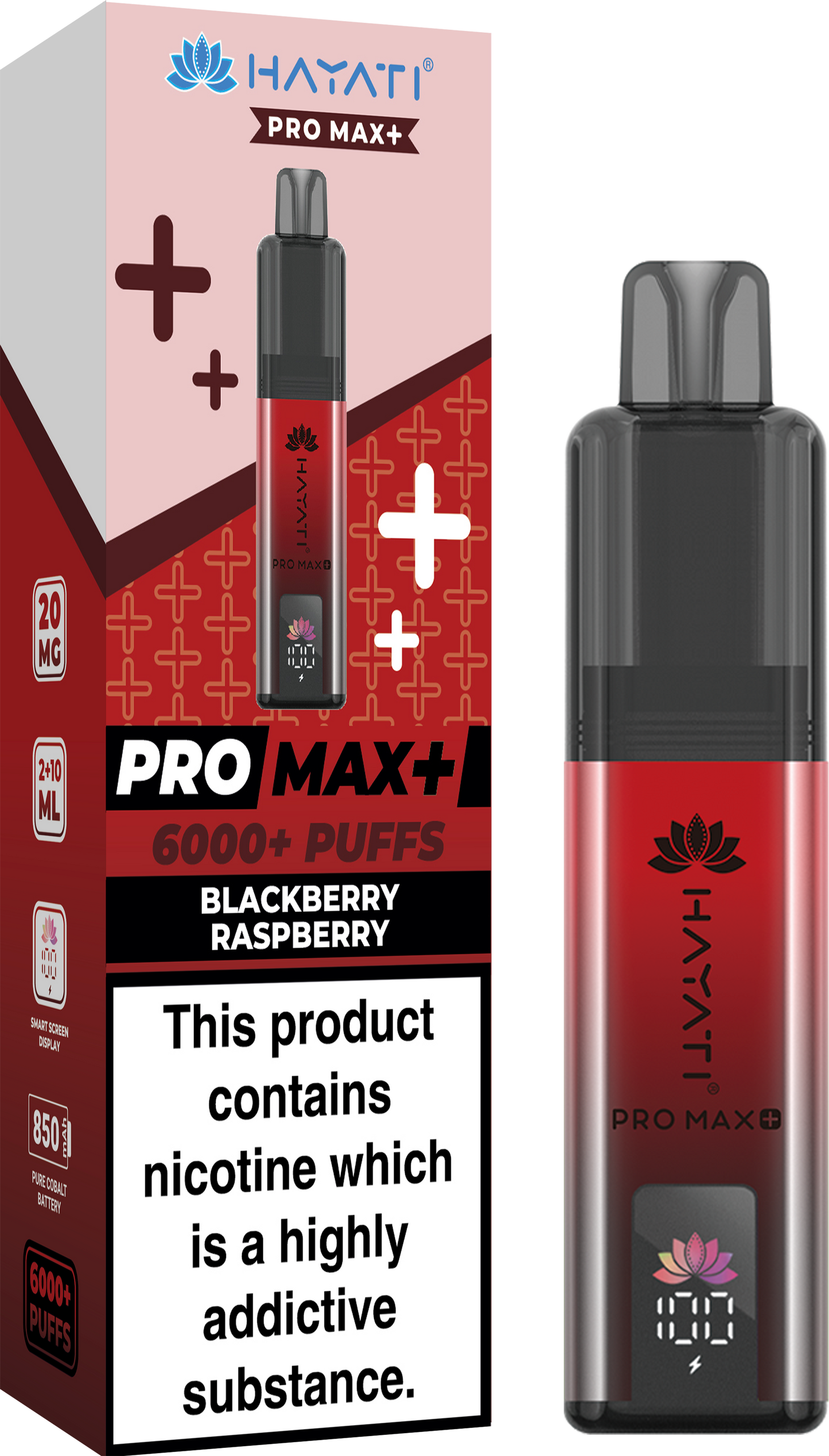 HAYATI PRO MAX PLUS KIT BLACKBERRY RASPBERRY 6000+Puffs