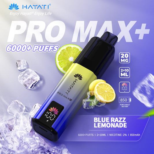 HAYATI PRO MAX PLUS KIT BLUE RAZZ LEMONADE 6000+Puffs