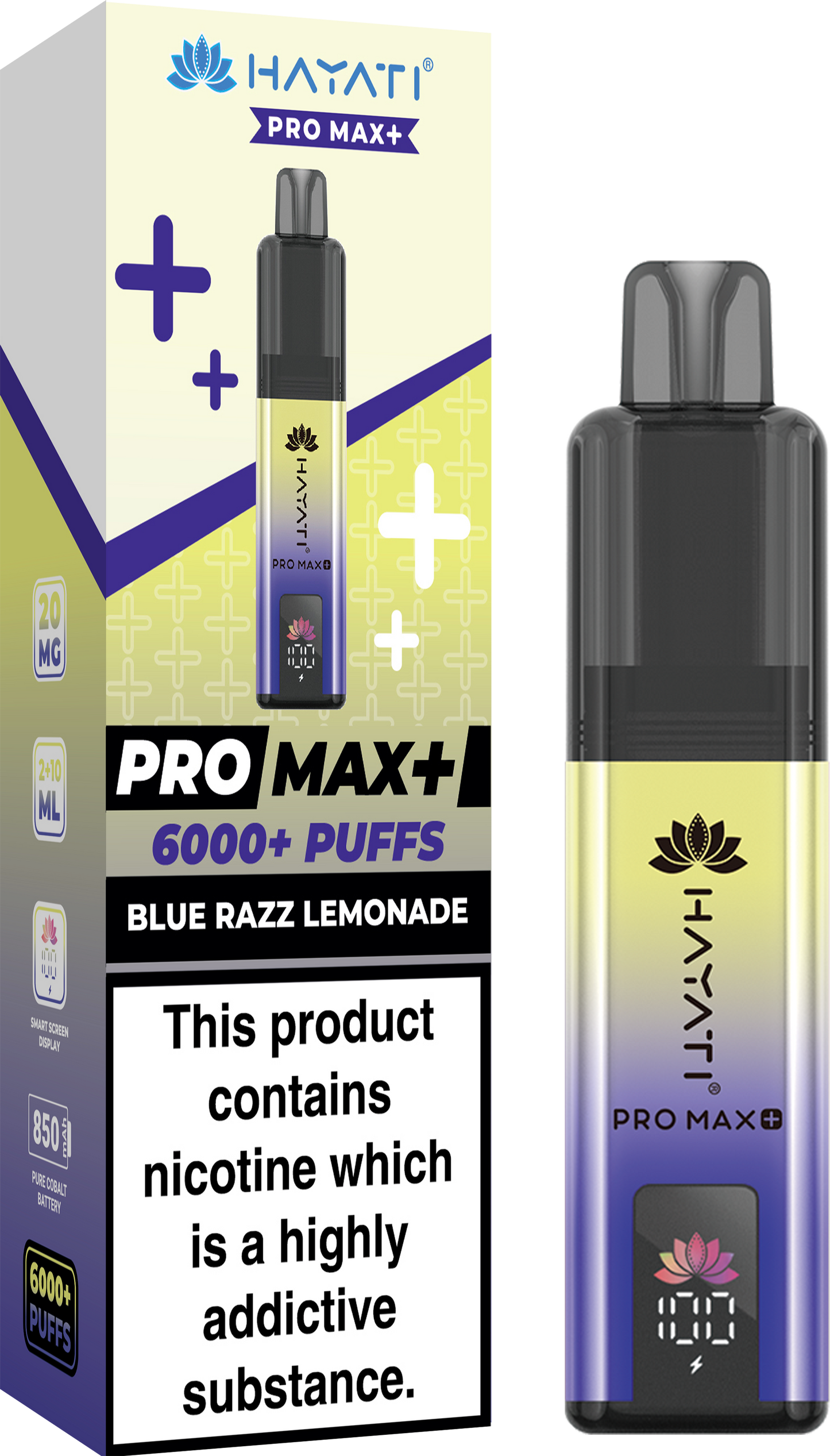 HAYATI PRO MAX PLUS KIT BLUE RAZZ LEMONADE 6000+Puffs