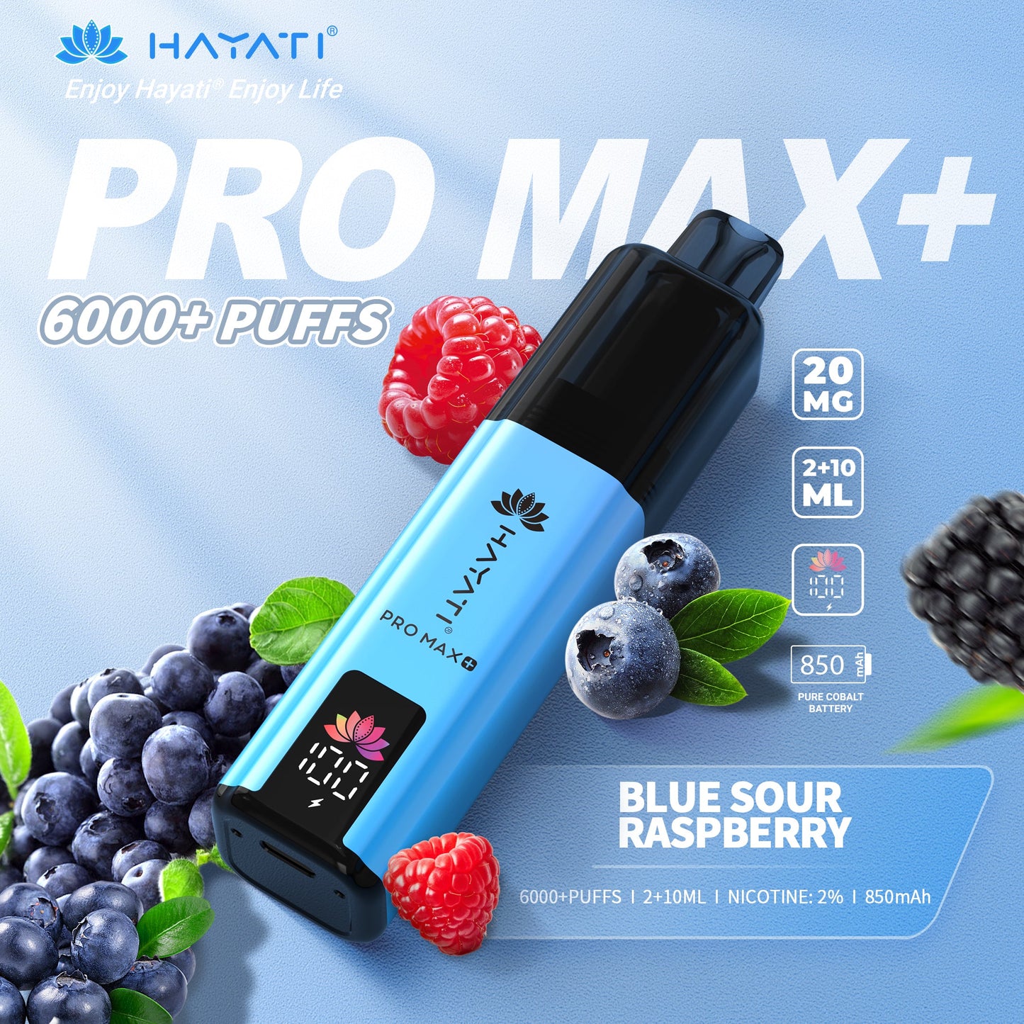HAYATI PRO MAX PLUS KIT BLUE SOUR RASPBERRY 6000+Puffs