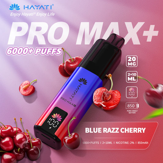 HAYATI PRO MAX PLUS KIT BLUE RAZZ CHERRY 6000+Puffs