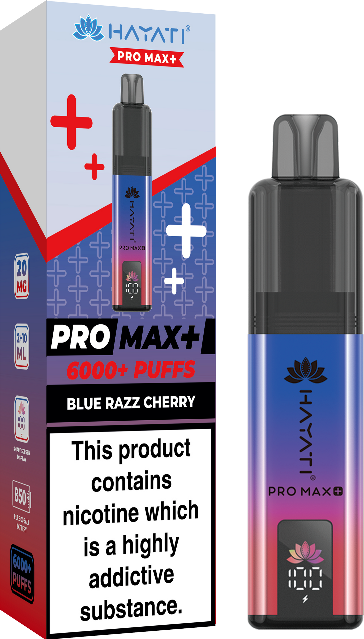 HAYATI PRO MAX PLUS KIT BLUE RAZZ CHERRY 6000+Puffs