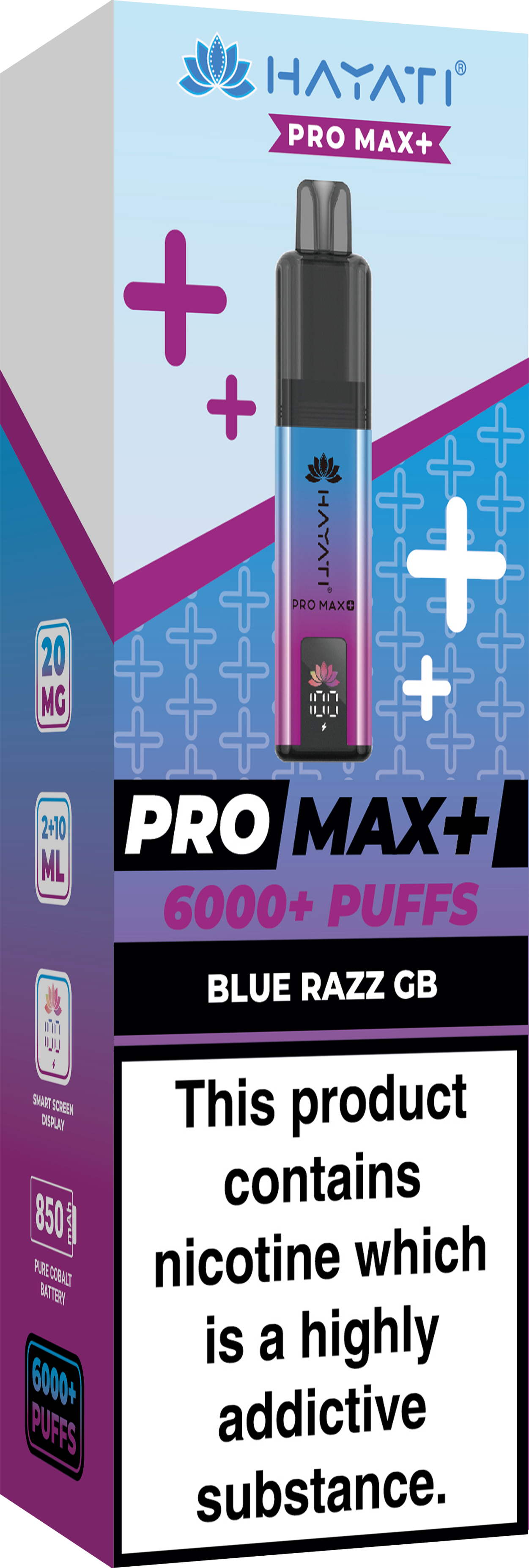 HAYATI PRO MAX PLUS KIT BLUE RAZZ GB 6000+Puffs