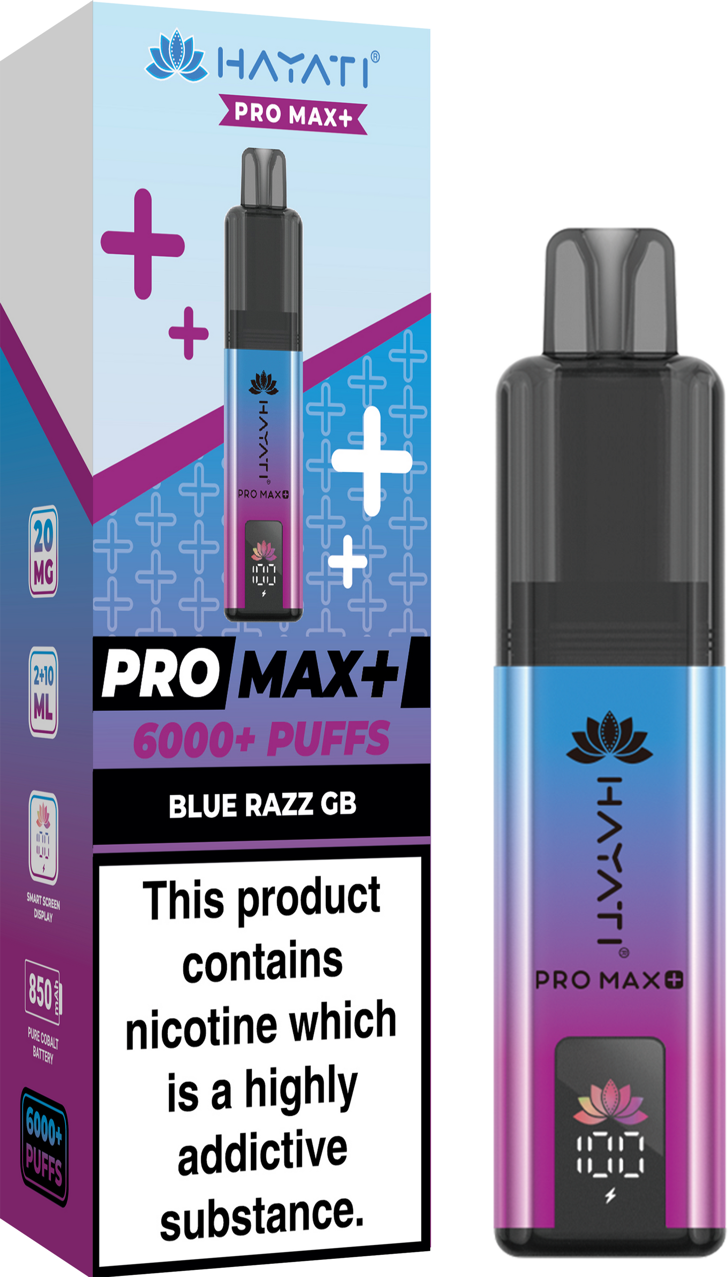 HAYATI PRO MAX PLUS KIT BLUE RAZZ GB 6000+Puffs