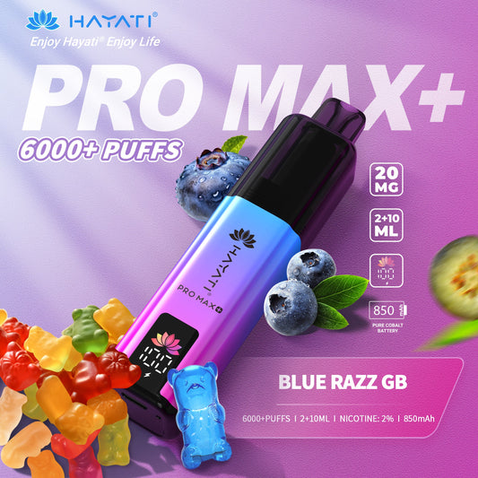 HAYATI PRO MAX PLUS KIT BLUE RAZZ GB 6000+Puffs