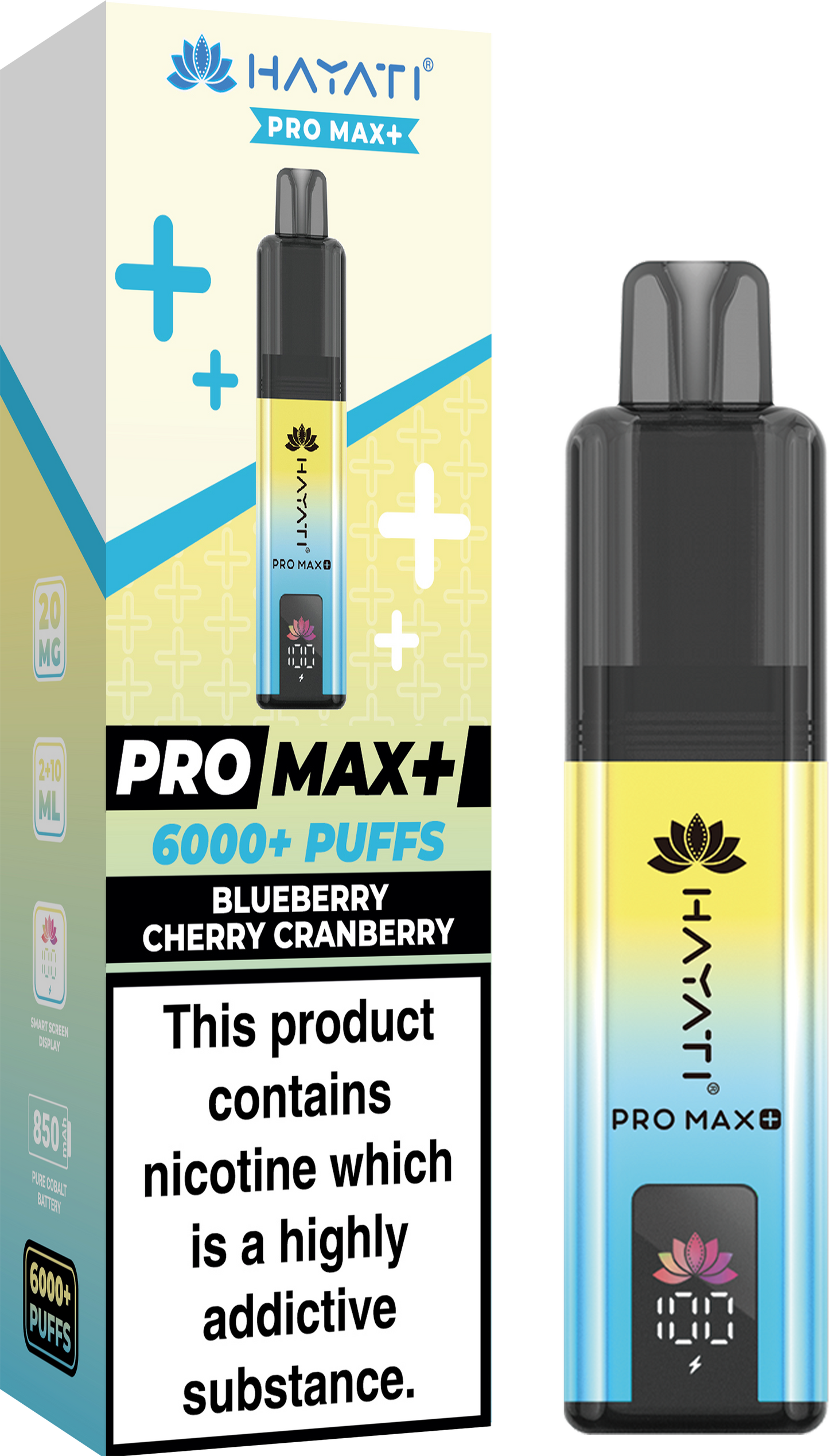 HAYATI PRO MAX PLUS KIT BLUEBERRY CHERRY CRANBERRY 6000+Puffs