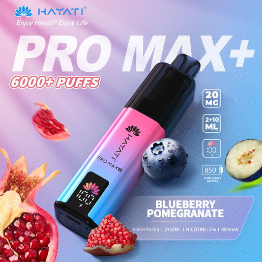 HAYATI PRO MAX PLUS KIT BLUEBERRY POMEGRANATE 6000+Puffs