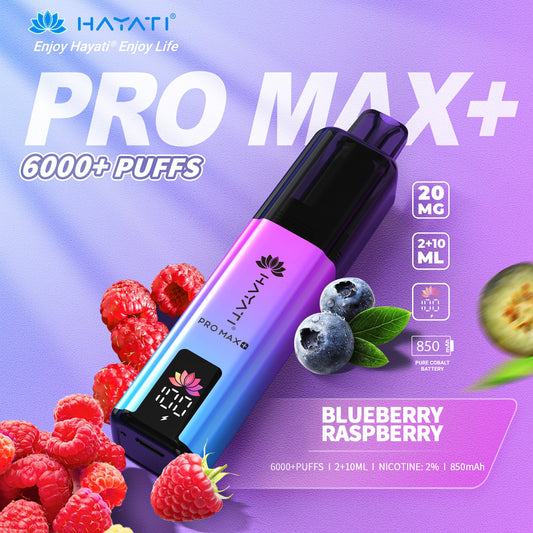 HAYATI PRO MAX PLUS KIT BLUEBERRY RASPBERRY 6000+Puffs