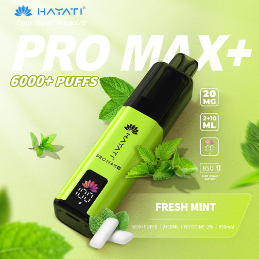 HAYATI PRO MAX PLUS KIT FRESH MINT 6000+Puffs