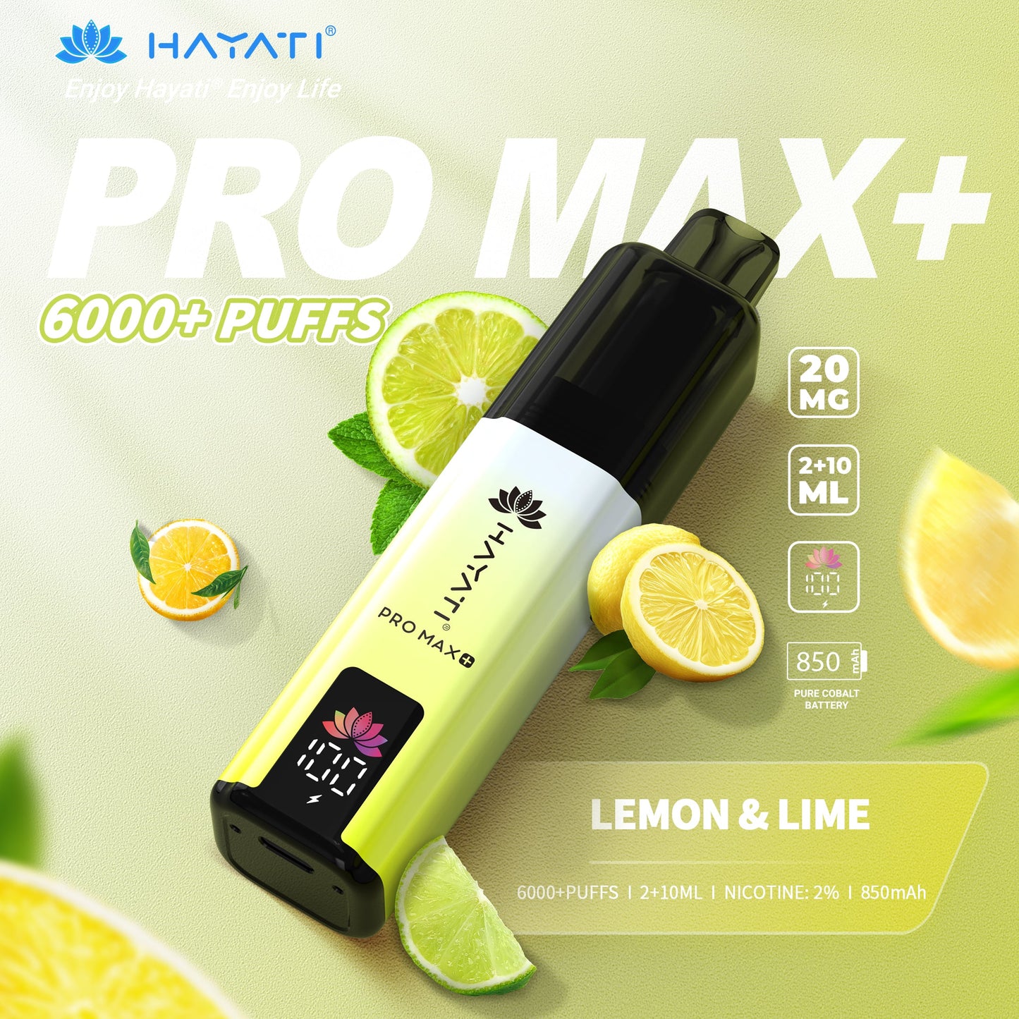 HAYATI PRO MAX PLUS KIT LEMON + LIME 6000+Puffs