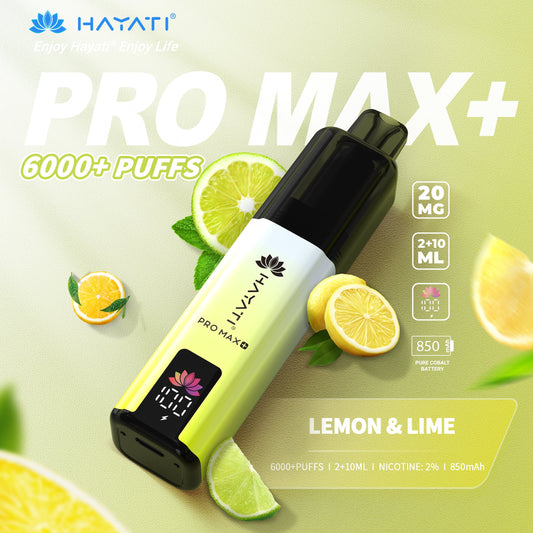 HAYATI PRO MAX PLUS KIT LEMON + LIME 6000+Puffs