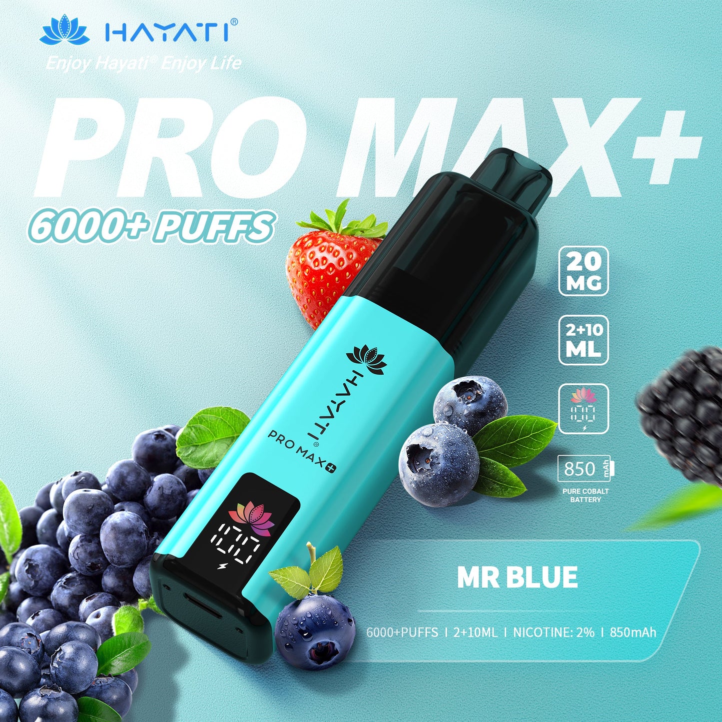 HAYATI PRO MAX PLUS KIT MR. BLUE 6000+Puffs