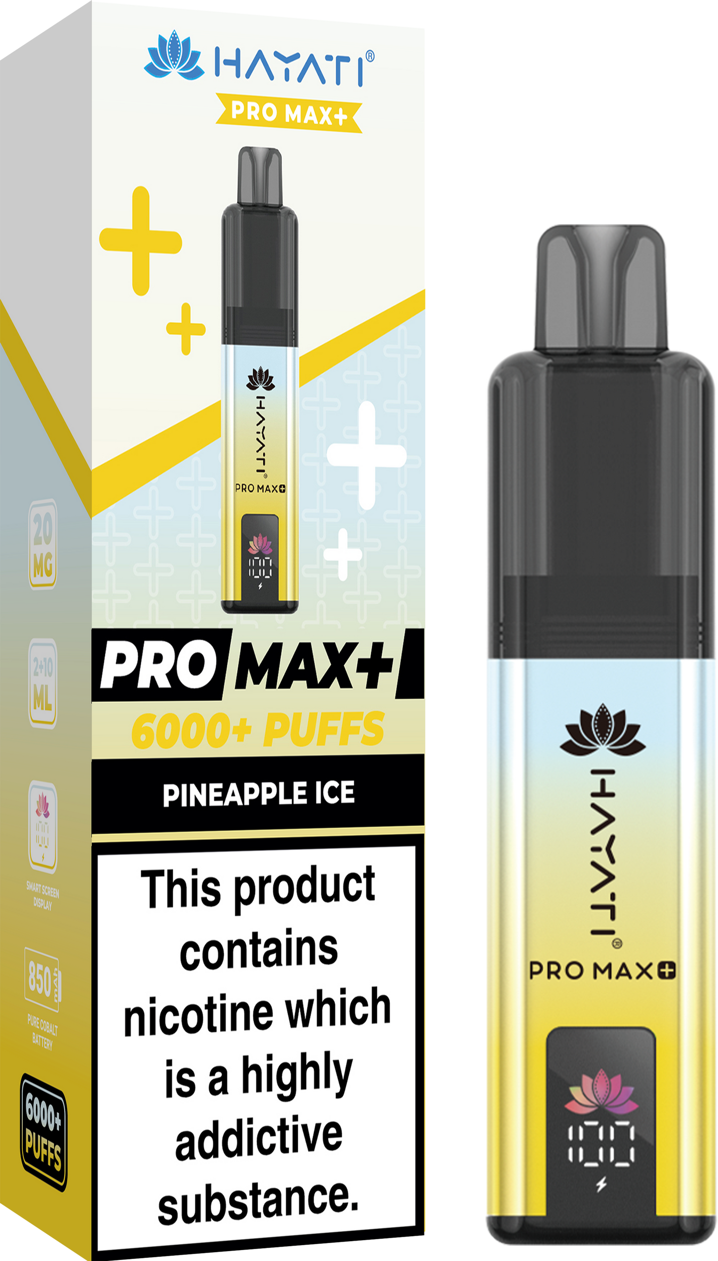 HAYATI PRO MAX PLUS KIT PINEAPPLE ICE 6000+Puffs