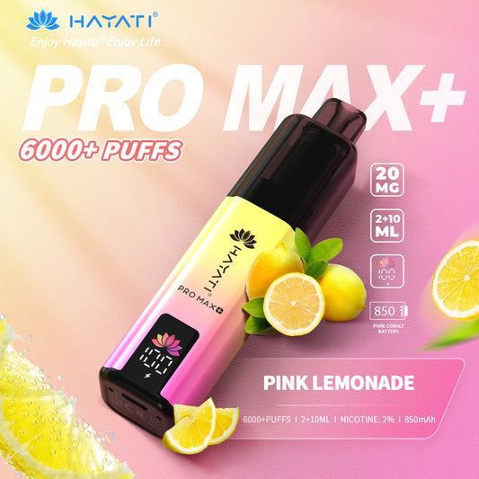 HAYATI PRO MAX PLUS KIT PINK LEMONADE 6000+Puffs