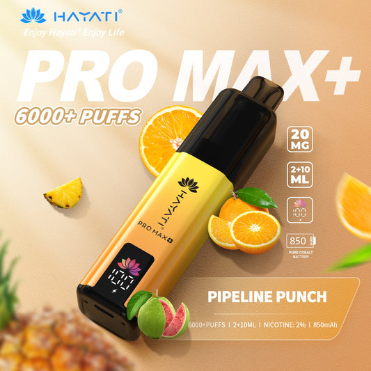 HAYATI PRO MAX PLUS KIT PIPELINE PUNCH 6000+Puffs