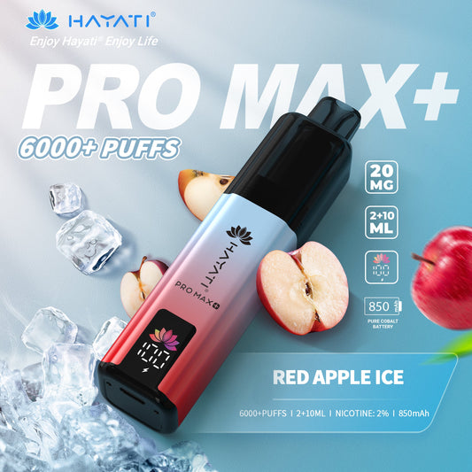 HAYATI PRO MAX PLUS KIT RED APPLE ICE 6000+Puffs