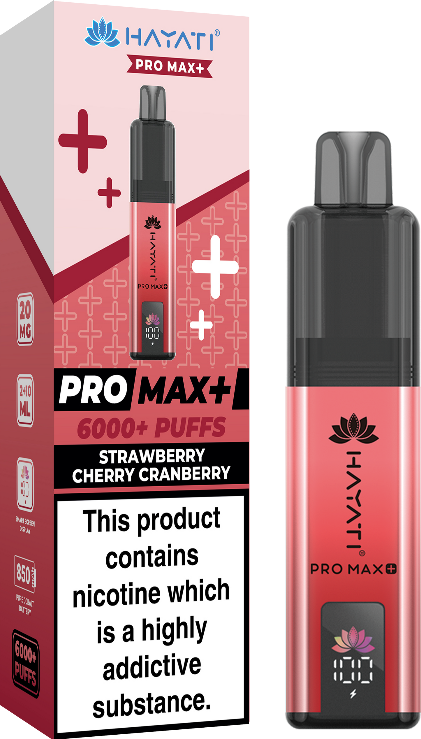 HAYATI PRO MAX PLUS KIT STRAWBERRY CHERRY CRANBERRY 6000+Puffs