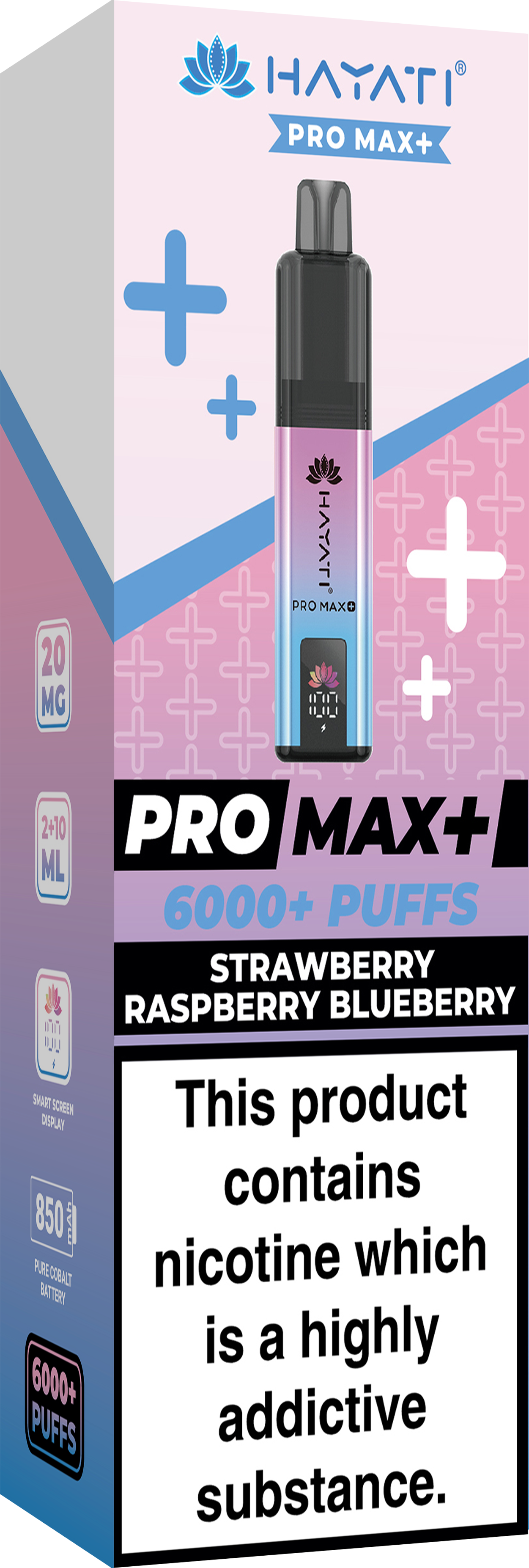 HAYATI PRO MAX PLUS KIT STRAWBERRY RASPBERRY BLUEBERRY 6000+Puffs