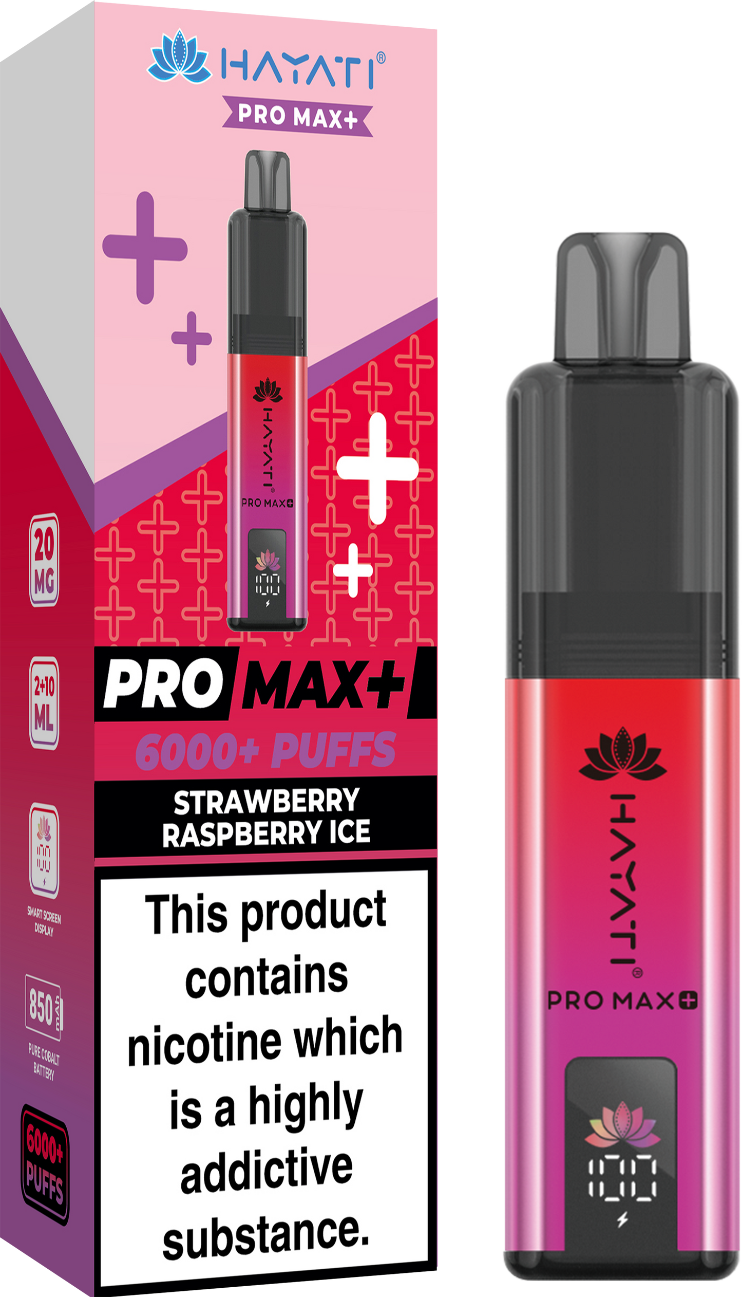 HAYATI PRO MAX PLUS KIT STRAWBERRY RASPBERRY ICE 6000+Puffs