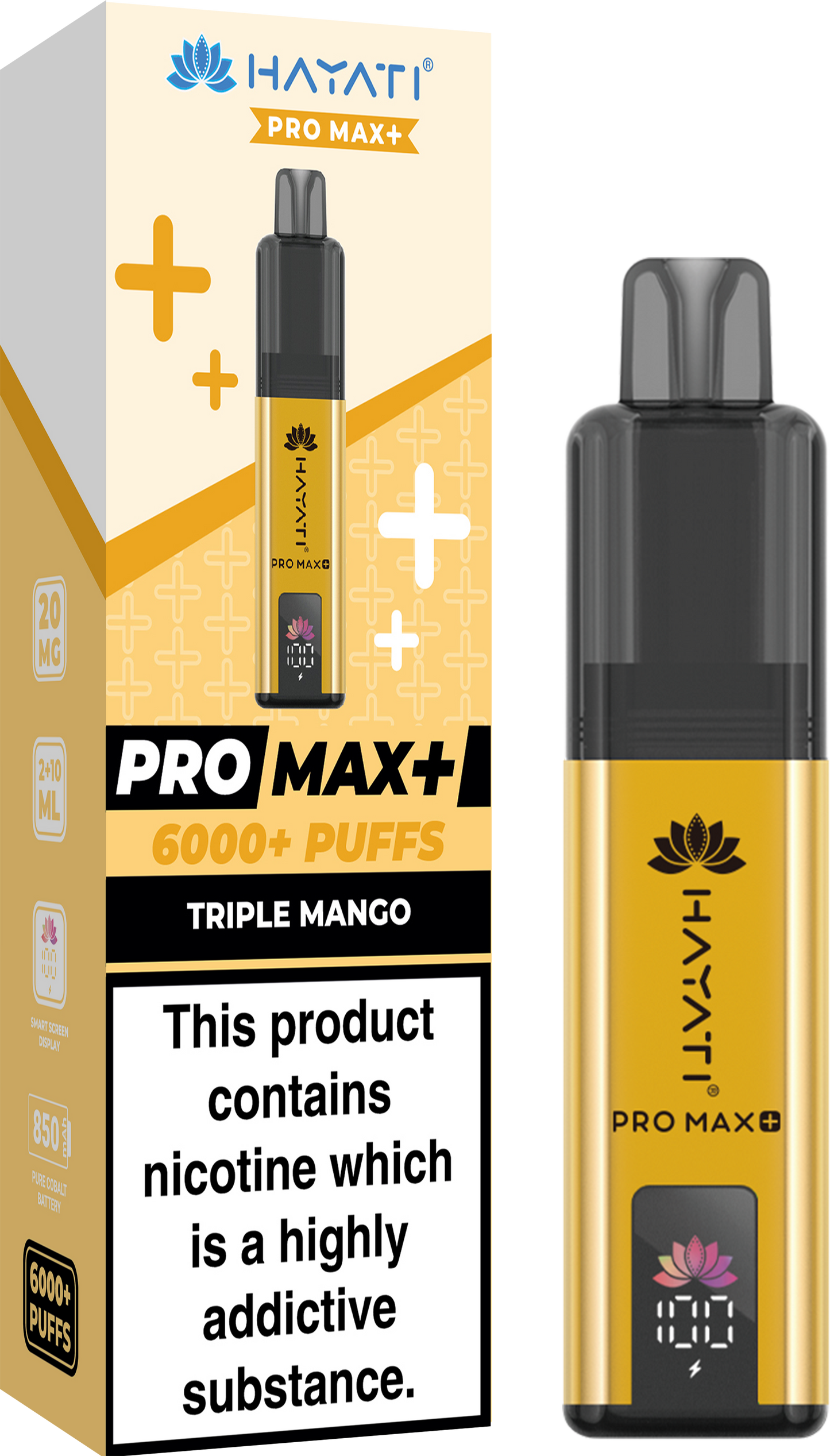 HAYATI PRO MAX PLUS KIT TRIPLE MANGO 6000+Puffs